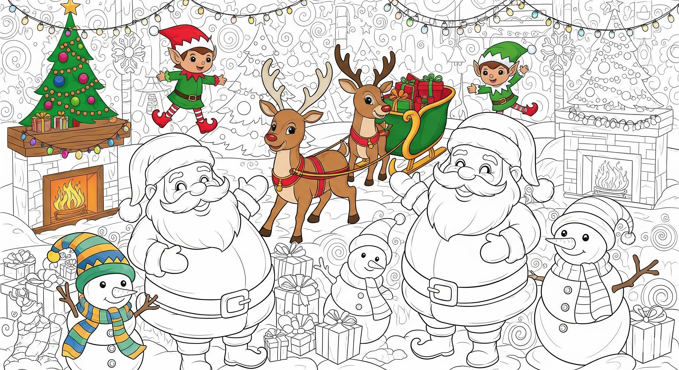 Christmas Coloring Pages Banner